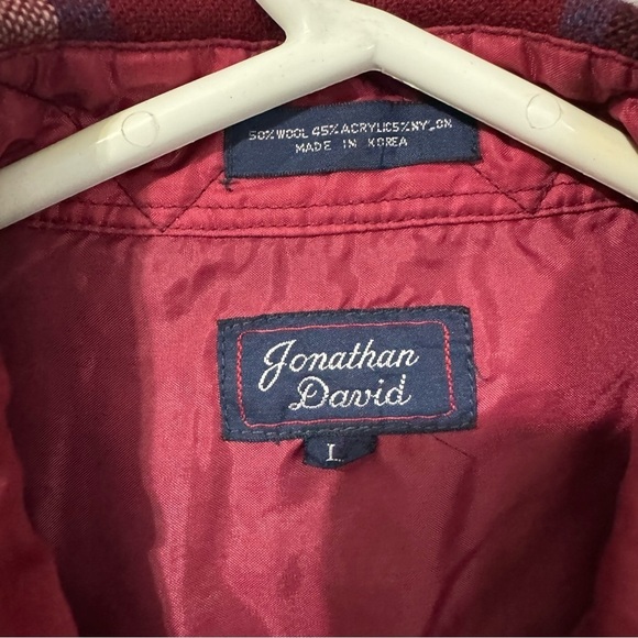 Jonathan David Men Wool blend Long Sleeves Button-down Plaid Flannel Shirt Sz L - Picture 15 of 17